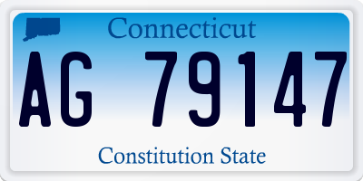 CT license plate AG79147