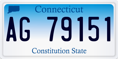 CT license plate AG79151