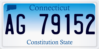 CT license plate AG79152