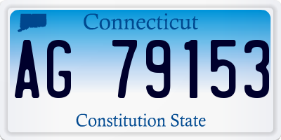 CT license plate AG79153
