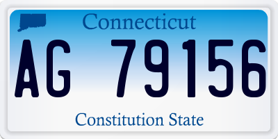 CT license plate AG79156