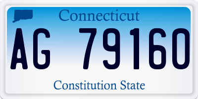 CT license plate AG79160