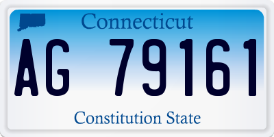 CT license plate AG79161
