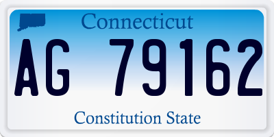 CT license plate AG79162