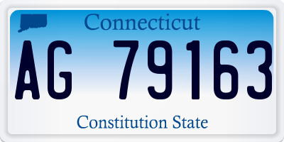 CT license plate AG79163