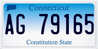 CT license plate AG79165