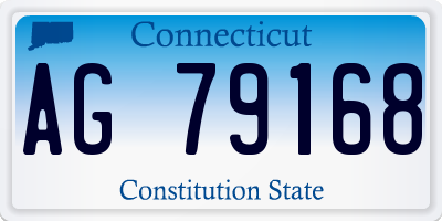 CT license plate AG79168