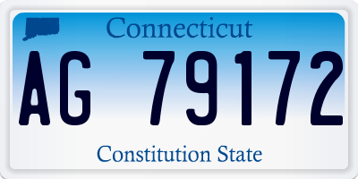 CT license plate AG79172