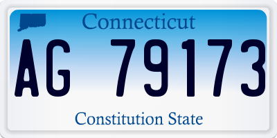 CT license plate AG79173