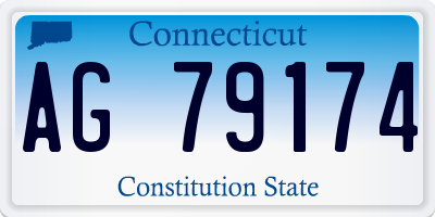 CT license plate AG79174