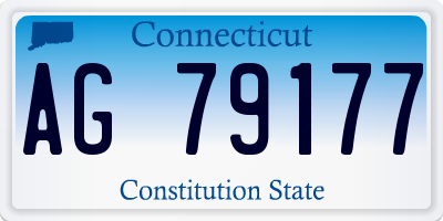 CT license plate AG79177