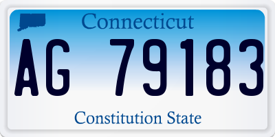 CT license plate AG79183