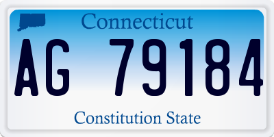 CT license plate AG79184