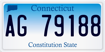 CT license plate AG79188
