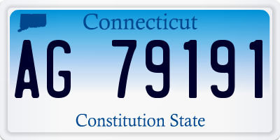 CT license plate AG79191