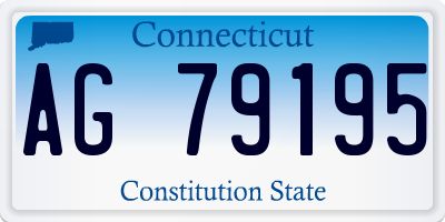 CT license plate AG79195