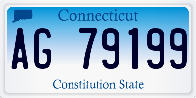 CT license plate AG79199