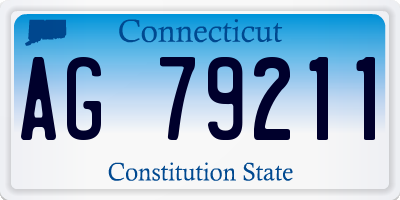 CT license plate AG79211