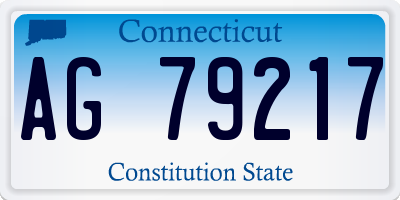 CT license plate AG79217