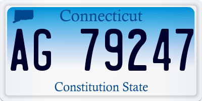 CT license plate AG79247