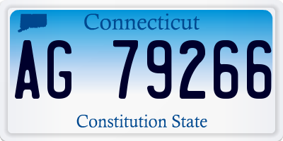 CT license plate AG79266