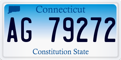 CT license plate AG79272