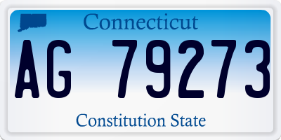 CT license plate AG79273