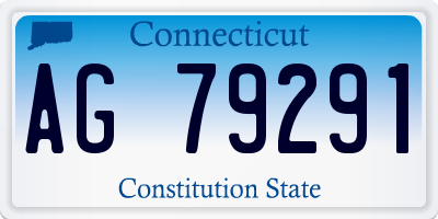 CT license plate AG79291