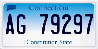 CT license plate AG79297