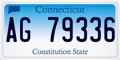 CT license plate AG79336