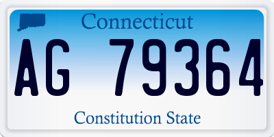 CT license plate AG79364