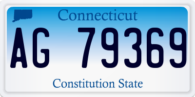 CT license plate AG79369