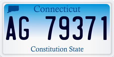 CT license plate AG79371