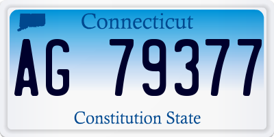 CT license plate AG79377