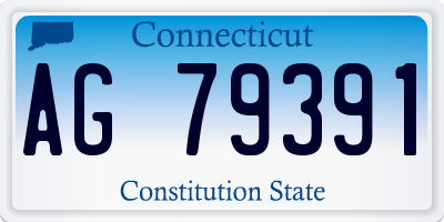 CT license plate AG79391