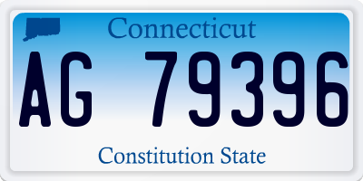 CT license plate AG79396