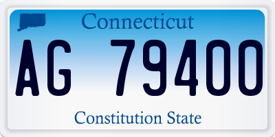 CT license plate AG79400