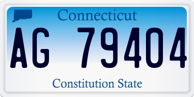 CT license plate AG79404