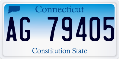 CT license plate AG79405