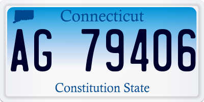 CT license plate AG79406