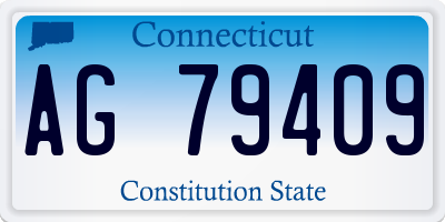 CT license plate AG79409