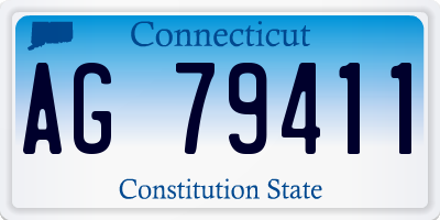 CT license plate AG79411