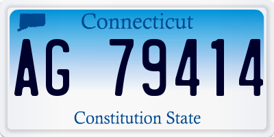 CT license plate AG79414