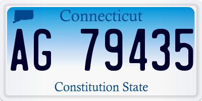 CT license plate AG79435