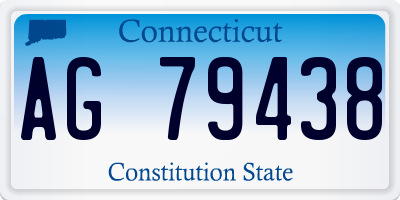 CT license plate AG79438