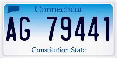CT license plate AG79441
