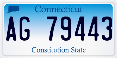 CT license plate AG79443