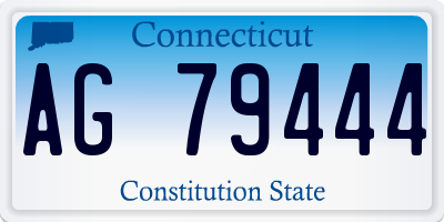 CT license plate AG79444