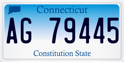 CT license plate AG79445