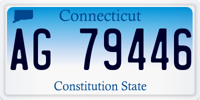 CT license plate AG79446